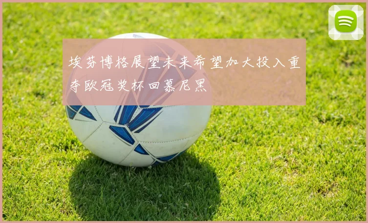 埃芬博格展望未来希望加大投入重夺欧冠奖杯回慕尼黑